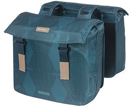 Picture of Torba na baganik BASIL ELEGANCE DOUBLE PANNIER BAG 40-49 Universal Bridge System, wodoodporna estate blue (NEW)