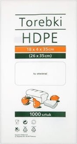 Picture of Torebki spoywcze 18x4x35cm 26x35cm 1000 sztuk HDPE  [120|36]
