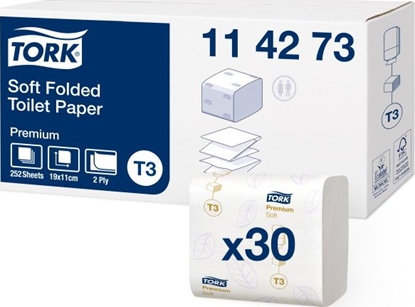 Picture of Tork Folded mikki papier toaletowy w skadce (114273)