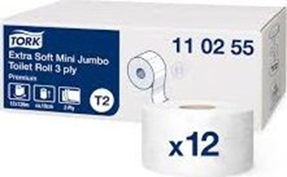 Picture of Tork Papier toaletowy Mini Jumbo Premium biay extra mikki 120m 12 szt.
