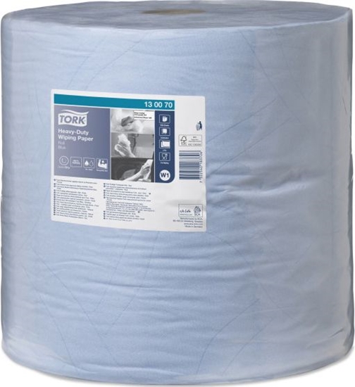 Picture of Tork Tork - Czyciwo papierowe w roli do trudnych zabrudze, 2-warstwowe, ekstra chonne, szerokie, premium - Niebieskie
