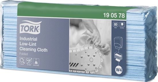 Picture of Tork Tork - Czyciwo wókninowe o niskim stopniu pylenia, 1-warstwowe, premium - Niebieskie