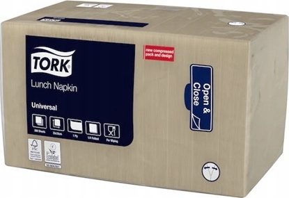 Picture of Tork Tork - Serwetki lunchowe, 1-warstwowe, naturalne - Universal
