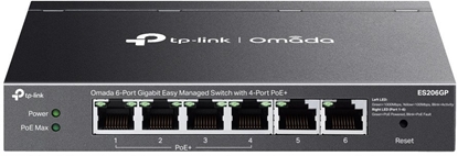 Picture of Przełącznik Omada 6-Port ES206GP  Easy Managed Switch with 4-Port PoE+    PORT: 4× Gigabit PoE+ Ports, 2x Gigabit Non-PoE Ports    