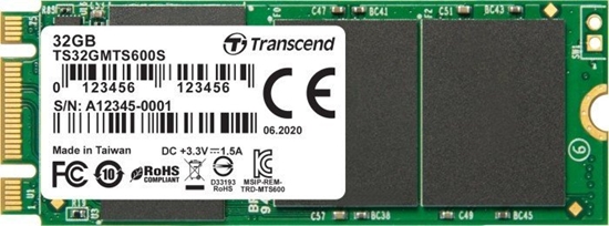 Picture of TRANSCEND SSD 32GB 600S, M.2 2260, SATA III B+M Key, MLC