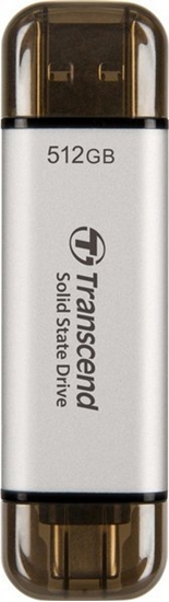 Picture of External SSD|TRANSCEND|ESD310|512GB|USB-C|USB|3D NAND|Write speed 900 MBytes/sec|Read speed 1050 MBytes/sec|TS512GESD310S