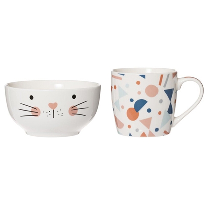 Attēls no Trauku komplekts Winteria Kaķis krūze un bļoda