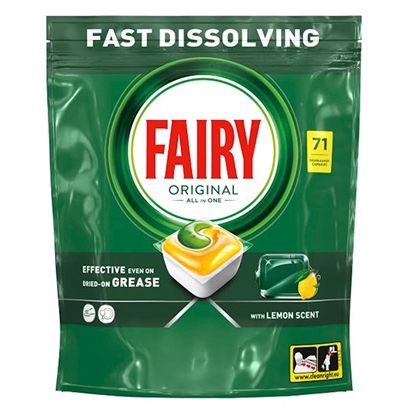 Attēls no Trauku mazg.kapsulas Fairy All in 1 Lemon 71 gab.