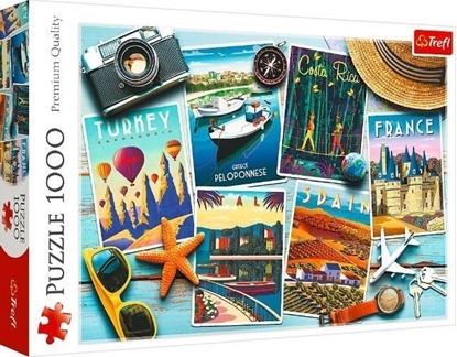 Attēls no Trefl Puzzle 1000 element?w Wakacyjne poczt?wki