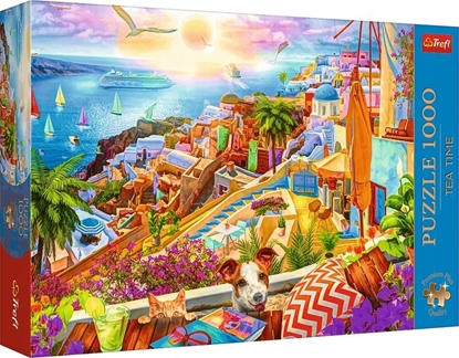 Изображение Trefl Puzzle 1000 elementów Premium Plus Quality Z wizyt na Santorini
