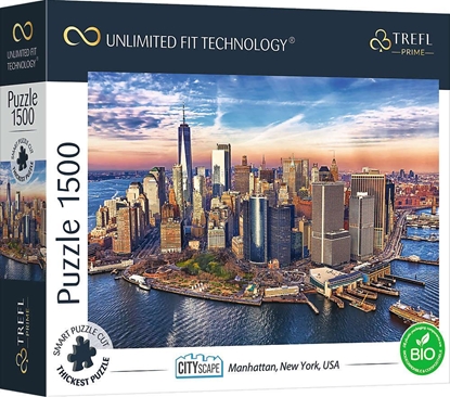 Attēls no Trefl Puzzle 1500 Manhattan, Nowy Jork Unlimited Fit Technology