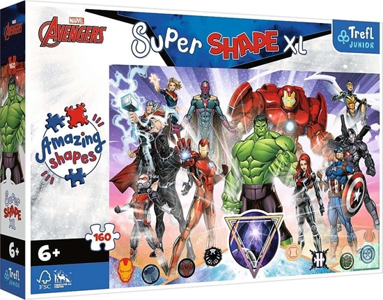 Picture of Trefl Puzzle 160 elementów Super Shapes XL Odwaga Avengers