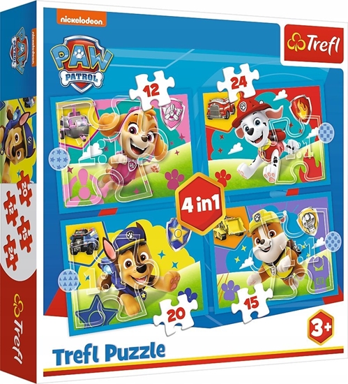 Picture of Trefl Puzzle 4w1 Biegnce pieski Psi Patrol (Paw Patrol)