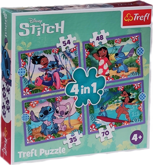 Picture of Trefl Puzzle 4w1 Lilo & Stitch Szalony dzie - cznie 207 elementów (34633)