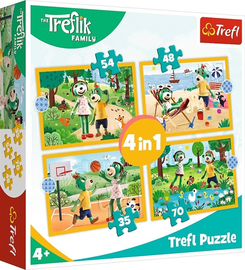 Picture of Trefl Puzzle 4w1 Trefliki na wakacjach - cznie 207 elementów (34623)