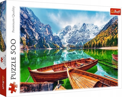 Изображение Trefl Puzzle 500 elementów Jezioro Braies Wochy