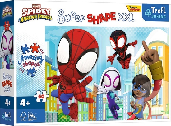 Изображение Trefl Puzzle 60 elementy Super Shape XXL Sprytny Spidey
