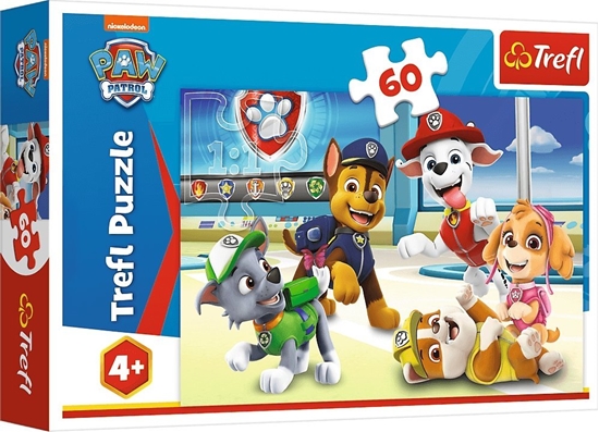 Изображение Trefl Puzzle 60 elementów W wiecie piesków Psi Patrol (Paw Patrol)