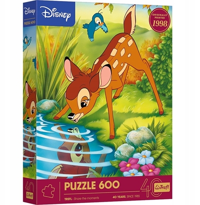 Изображение Trefl Puzzle Disney - 40-lecie Trefl - Bambi 600 elementów (37600)