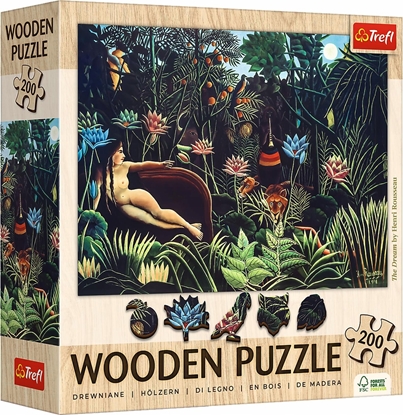 Изображение Trefl Puzzle drewniane 200 elementów Sen Henri Rosseau