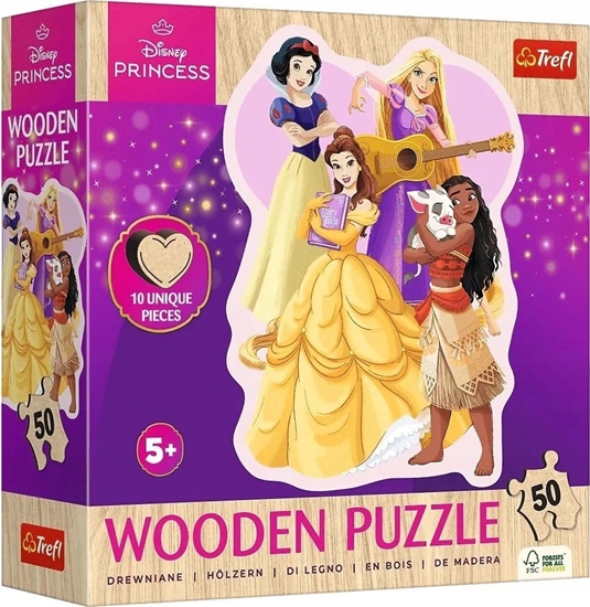 Picture of Trefl Puzzle drewniane Disney Urocze Ksiniczki 50 elementów (20257)