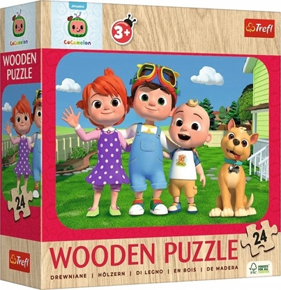 Изображение Trefl Puzzle drewniane Wesoy Cocomelon 24 elementy (20267)