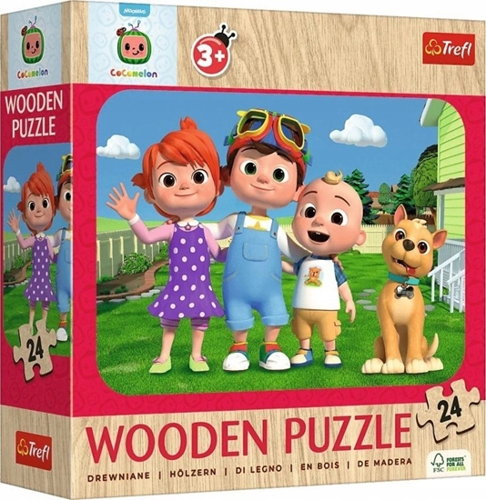 Изображение Trefl Puzzle drewniane Wesoy Cocomelon 24 elementy (20267)