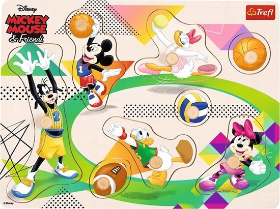 Изображение Trefl Puzzle medium drewniane - Mickey & Friends TREFL