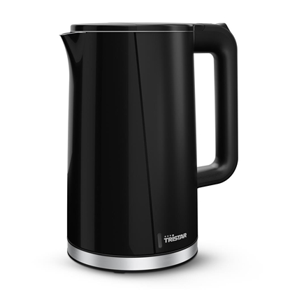 Attēls no Tristar Double Walled Kettle | WK-3407 | Electric | 2200 W | 1.7 L | Plastic | 360° rotational base | Black