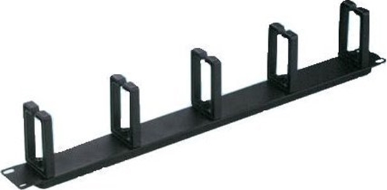 Picture of TRITON Triton 1U cable entry system, 5x plastic bracket 40x80, black RAL 9005 - RAB-VP-X11-A1