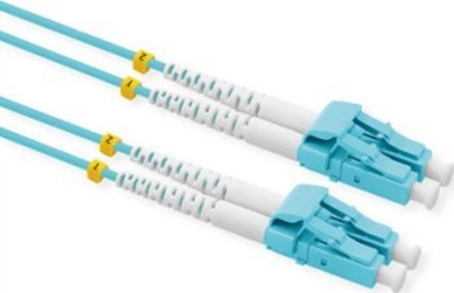 Изображение Triton VALUE kabel wiatowodowy 50/125µm OM3, LC/LC, zcze Low-Loss, turkusowy, 0,5 m