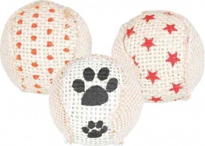 Изображение Trixie Grzechocce piki z jut, plastik, ? 5 cm, 6 szt.