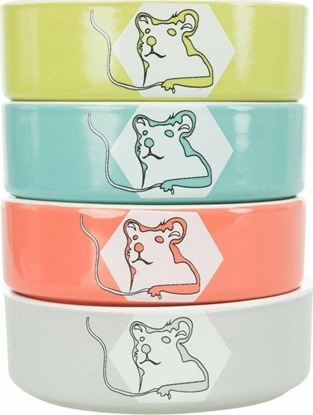 Изображение Trixie Miska, dla chomika, ceramiczna, 90 ml/o 8 cm, z nadrukiem