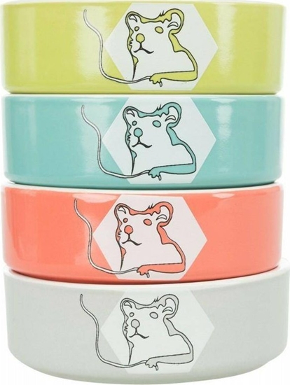 Изображение Trixie Miska, dla chomika, ceramiczna, 90 ml/o 8 cm, z nadrukiem