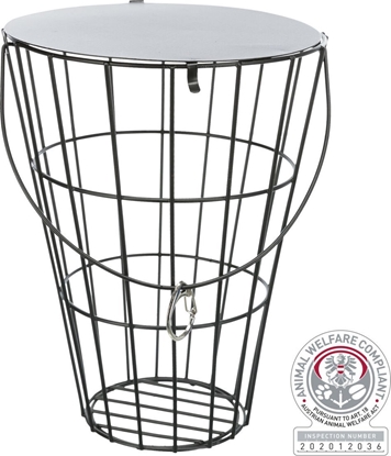 Изображение Trixie Podwieszany uchwyt na siano, metal, 21 cm, z pokrywk