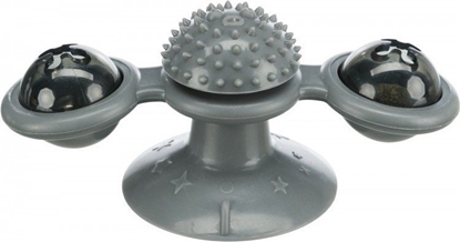 Attēls no Trixie Window spinner, zabawka na przyssawce, dla kota, TPR, 16 cm, z dzwonkiem