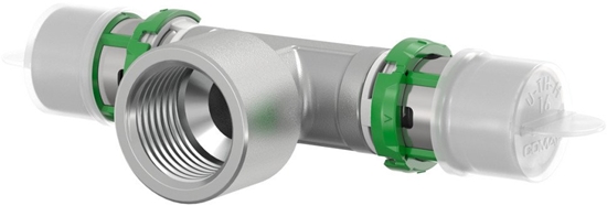 Изображение Trójnik GW zaprasowywany MultiSkin mosidz/cynowany 20x3/4x20