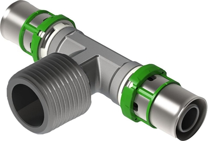 Picture of Trójnik GZ zaprasowywany MultiSkin mosidz/cynowany 20x1/2x20