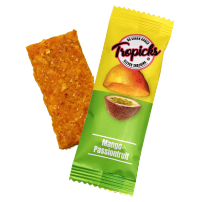 Attēls no Tropicks Dried mango, passion fruit bar, 20 g