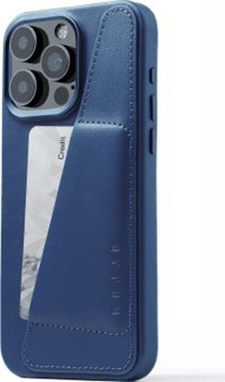 Picture of Troubadour Goods Limited Mujjo Full Leather Wallet Case - etui skórzane do iPhone 15 Pro Max kompatybilne z MagSafe (monaco blue)