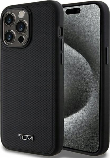 Picture of Tumi Tumi TUHMP15XRBAK iPhone 15 Pro Max 6.7" black/black hardcase Leather Balistic Pattern MagSafe