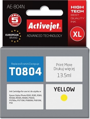 Изображение Tusz Activejet Tusz AE-804N (zamiennik Epson T0804; Supreme; 13.5 ml; óty)