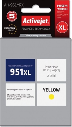 Attēls no Tusz Activejet AH-951YRX zamiennik 25 ml óty