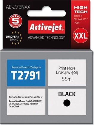 Attēls no Tusz Activejet AE-27BNXX tusz czarny do drukarki Epson (zamiennik Epson 27XXL T2791) Supreme
