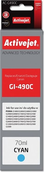 Изображение Tusz Activejet Tusz AC-G490C (cyan)