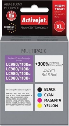 Изображение Tusz Activejet zamiennik Brother LC1100/980, ABB-1100NX