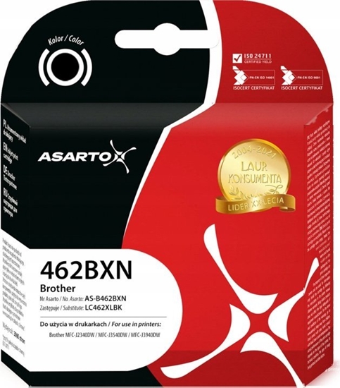 Picture of Tusz Asarto Tusz Asarto do Brother 462BXN | LC462XLBK | 3000 str. | black