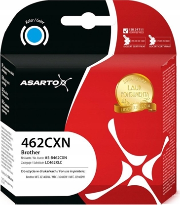 Picture of Tusz Asarto Tusz Asarto do Brother 462CXN | LC462XLC | 1500 str. | cyan