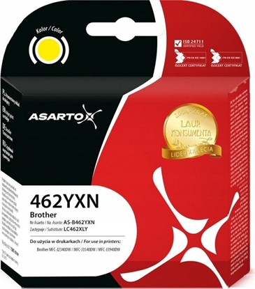 Picture of Tusz Asarto Tusz Asarto do Brother 462YXN | LC462XLY | 1500 str. | yellow