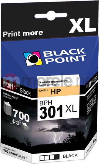 Изображение Tusz Black Point tusz BPH301XLBK / CH563EE nr 301XL (black)